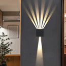 Axyaa Outdoor Black LED Wall Light Sconces - Waterproof, Adjustable Angle
