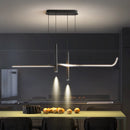 Axyaa Modern LED Dining Chandelier Minimalist Line Spot Lamp Fixture