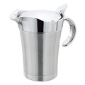 Axyaa Dual-Insulated Stainless Steel Gravy Boat with Hinged Lid - Ideal for Sauces & Creams