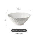 Axyaa Stone Pattern Ceramic Pasta Soup Salad Dessert Bowl Tableware Collection