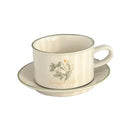 Axyaa Lily of The Valley Ceramic Coffee Cup Saucer Set Luxury Tea Mocha Milk Cup