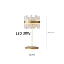 Axyaa Brass Glass Desk Lamp: Elegant LED Table Lamp for Wedding Decor