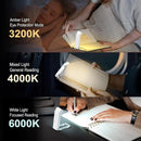 Axyaa Clip-on LED Book Light: Rechargeable, 3 Amber Colors, 5 Brightness Levels