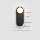 Axyaa Nordic Minimalism LED Wall Lamps Black Travertine Stair Lights for Bedroom & Bathroom