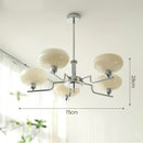 Axyaa French Cream Glass Luxury Medieval Chandelier Light for Living Room, Bedroom & Restaurant