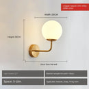 Axyaa Gold Modern Glass Ball LED Wall Sconce for Living Bedroom Decor
