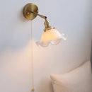 Axyaa Ceramic LED Wall Lights Pull Chain Switch Bathroom Mirror Light