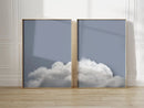 Sage Green Cloud Art Canvas Print for Modern Home Decor by Axyaa