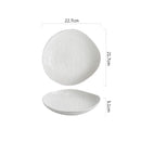Axyaa Ceramic Water Ripple Deep Plate Set