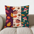 Axyaa Autumn Animals Bears & Foxes Printed Pillow Cover
