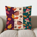Axyaa Autumn Animals Bears & Foxes Printed Pillow Cover