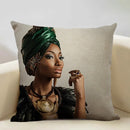 Axyaa African Lady Sofa Pillow Cover: Stylish Decor for Bedroom, Hotel, Cafe