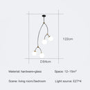 Axyaa Glass Bubble Nordic Chandelier for Home Decor & Restaurant Lighting