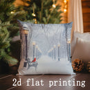 Axyaa Winter Scenes Pillow Covers for Sofa Bedroom Car Cushion