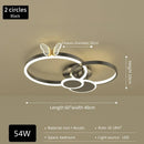 Axyaa Gold Lustre Circles Butterflies LED Ceiling Lamps Modern Round Ring Home Lighting
