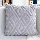 Axyaa White Faux Fur Velvet Pillow Covers 18x18 - Decorative Cushion Cover 45*45