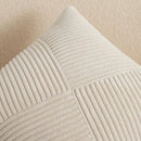 Beige Corduroy Striped Throw Pillow Covers 18x18 Inch for Couch, Axyaa Brand