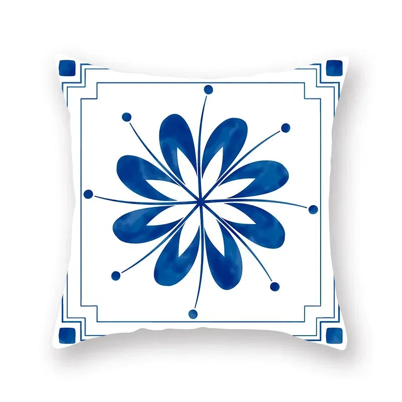 Geometric Mandala Flower Print Pillowcase for Home Decor by Axyaa