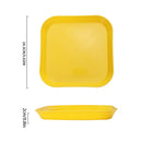 Axyaa Yellow Plastic Snack Plate Set for Home Kitchen Restaurant Dessert Fruit