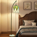 Axyaa Green Tassel Fabric Floor Lamp LED E27 for Home Decoration