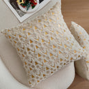 Axyaa Hot Stamped Christmas Cushion Cover 45x45cm for Home Decor - Snowflake Deer Tree Pattern