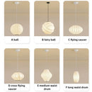 Axyaa Silk Fabric E27 LED Pendant Light Chandelier - Zen Nordic Vibe