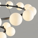 Axyaa Nordic Ring Chandelier Smoky Gray Bubble Ball Lamp for Living Room