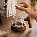 Axya Glass Tea Cup with Water Separation Function in Japanese Style