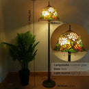 Axyaa Stained Glass Floor Lamp: American Retro Tiffany Design for Living Room & Bedroom