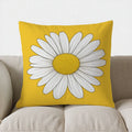 Axyaa Daisy Pattern Pillow Cover - Ideal for Sofa, Bedroom, Car