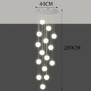 Axyaa Modern Duplex Staircase Pendant Light - Villa Magic Bean Style