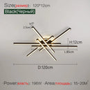 Axyaa Geometric Ceiling Light for Living Room Bedroom Dining Room, Black Chandelier