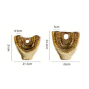 Axyaa Gold Ceramic Vase with Abstract Branches Design
