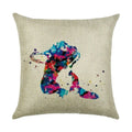 Axyaa Dog Linen Cushion Cover 45*45cm - Home Sofa Decor Pillowcase