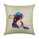 Axyaa Dog Linen Cushion Cover 45*45cm - Home Sofa Decor Pillowcase