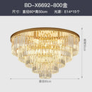 Axyaa Multilayer Crystal Chandelier Modern Luxury Glass Hanging Lamp