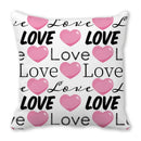 Heart Print Pillowcase for Home Decor by Axyaa - Love Cushion Cover