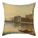 Axyaa Printed Landscape Cotton Linen Pillow Cover for Home Decor 45x45cm