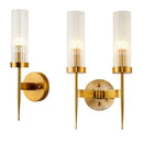 Axyaa Gold Glass Wall Lamp