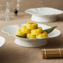 Axyaa Ceramic Oval High-grade Western Food Plate with Irregular Shape