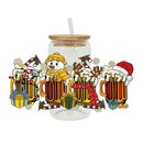 Axyaa Christmas Water Bottle with Lid & Straw | Festive Holiday Decor & Reusable Cup