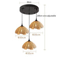 Axyaa Musa Hemp LED Pendant Light: Japanese Style Flower Lamp for Bedroom & Living Room