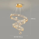 Axyaa Crystal Chandelier Stair Pendant Lamp Living Room Pendant Lights Interior Lighting