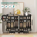 Axyaa 4-Door Shoe Storage Cabinet with Adjustable Shelves