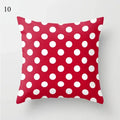 Axyaa Red Geometric Printed Cushion Cover for Fashionable Car Decoration