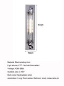 Axyaa Silver LED Wall Light Industrial Vintage Loft Sconce Bedside Lamp
