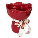 Axyaa Ceramic Vase Ribbon Bouquet Home Decoration Floral Arrangement Bridal Bouquet