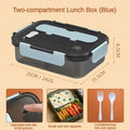 Axyaa Portable Lunch Box Set with Utensils and Microwave-Safe Container