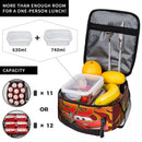 Axyaa Lightning Mcqueen Insulated Lunch Bag for School, Bento Box Cooler
