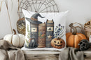 Axyaa Halloween Witch Coffee Pillow Cover for Cozy Home Decor